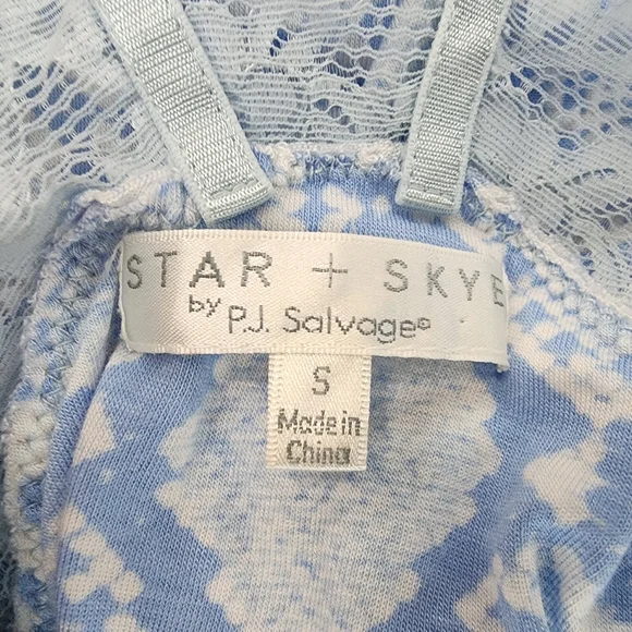 STAR + SKYE by P.J. Salvage Printed Lacy Chemise, Womens Small - Picture 7 of 7